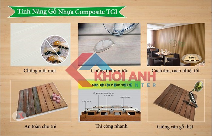 Gỗ Nhựa Composite ốp trần tường trong nhà W186T12