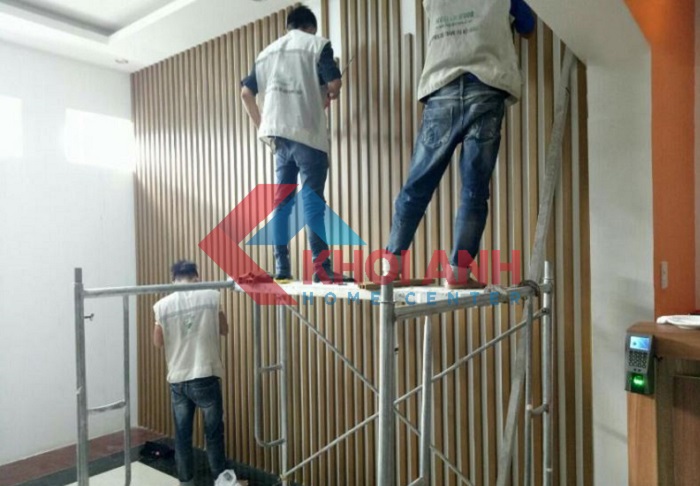 Tấm gỗ nhựa ốp tường trần trong nhà Composite W158T15