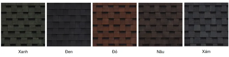 Các màu ngói bitum phủ đá dòng Fazenda của Technonicol