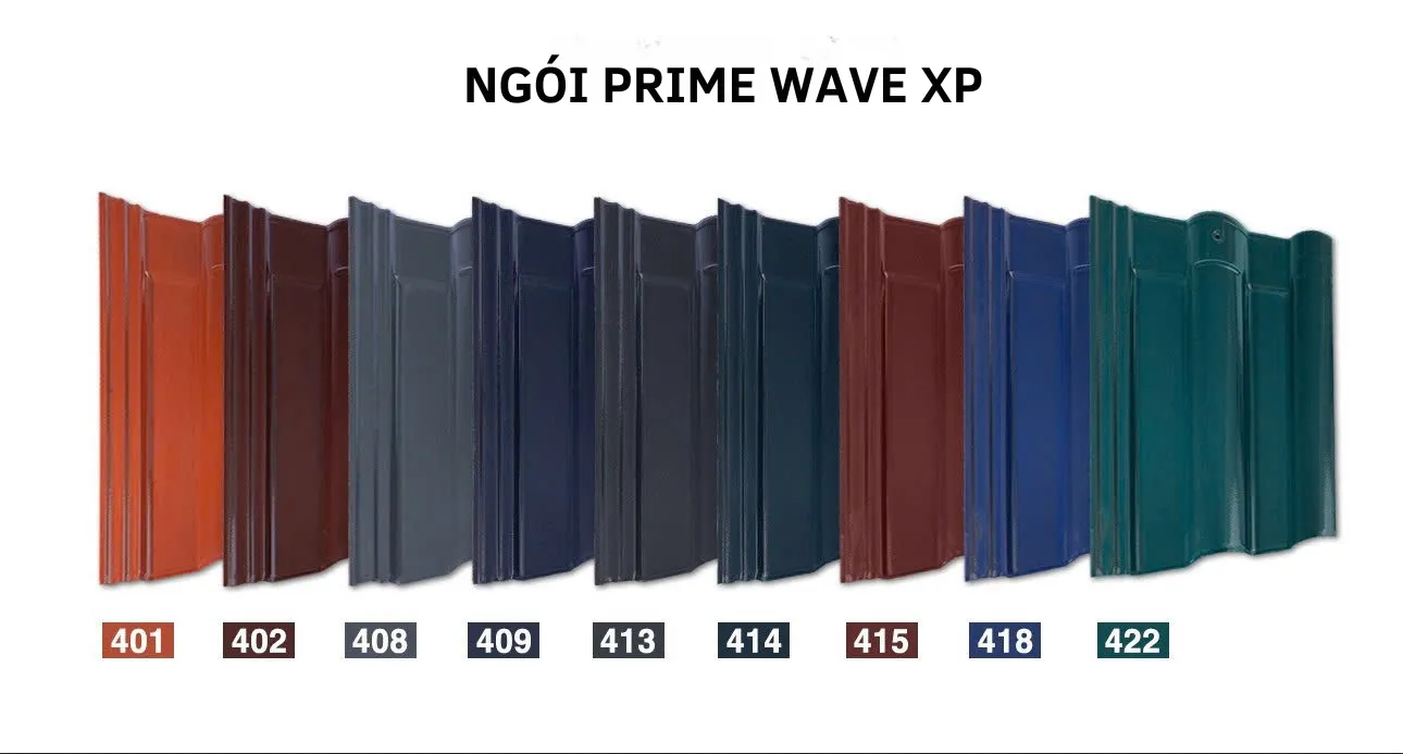 Các màu ngói prime wave xp