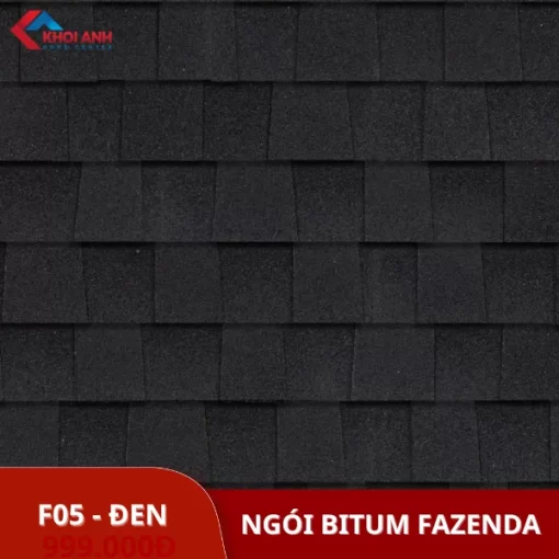 Ngói bitum phủ đá màu đen đa tầng dòng Fazenda của Technonicol