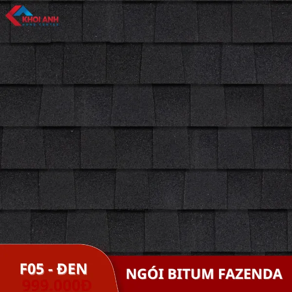 Ngói bitum phủ đá màu đen đa tầng dòng Fazenda của Technonicol