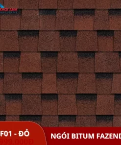 Ngói bitum phủ đá màu đỏ đa tầng dòng Fazenda của Technonicol