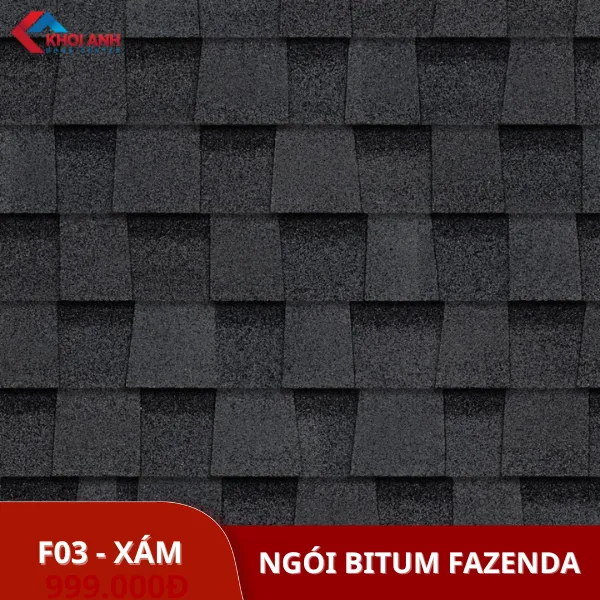Ngói bitum phủ đá màu xám đa tầng dòng Fazenda - Technonicol