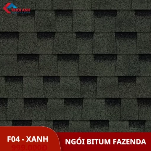 Ngói bitum phủ đá màu xanh rêu đa tầng dòng Fazenda – Technonicol