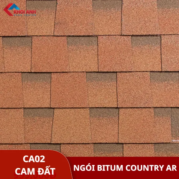 Ngói dán bitum đa tầng màu cam đất Technonicol - Country AR
