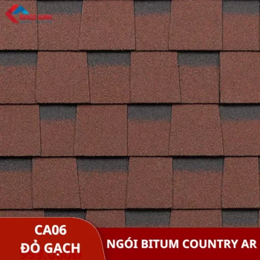 Ngói dán bitum đa tầng màu đỏ gạch Technonicol - Country AR