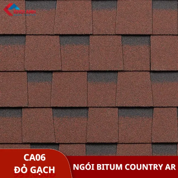 Ngói dán bitum đa tầng màu đỏ gạch Technonicol - Country AR