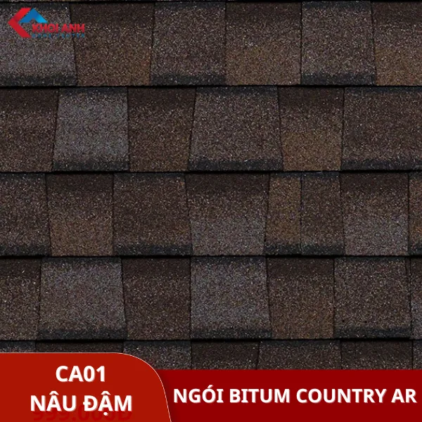 Ngói dán bitum đa tầng màu nâu đậm Technonicol - Country AR