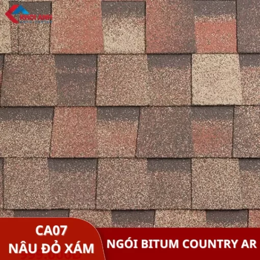 Ngói dán bitum đa tầng màu nâu đỏ Technonicol - Country Ar