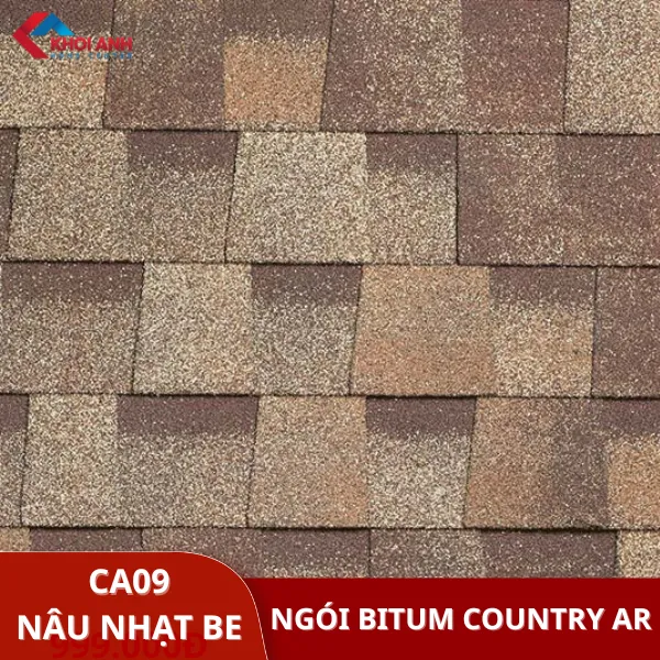 Ngói dán bitum đa tầng màu nâu nhạt be Technonicol - Country Ar