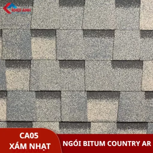 Ngói dán bitum đa tầng màu xám nhạt Technonicol - Country Ar