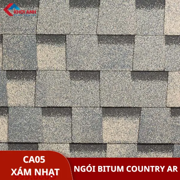Ngói dán bitum đa tầng màu xám nhạt Technonicol - Country Ar
